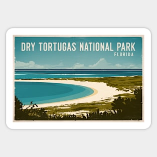 Dry Tortugas Vintage Landscape Sticker